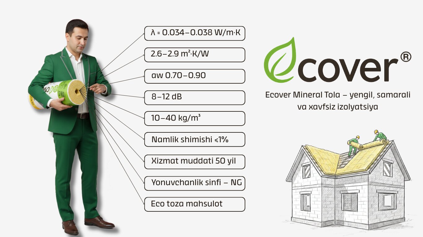 Ecover Mineral — лёгкая, эффективная и безопасная изоляция